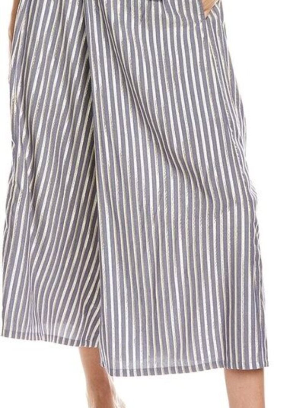 Eva Franco Blake Metallic Striped Wide Leg Pants Size 6
